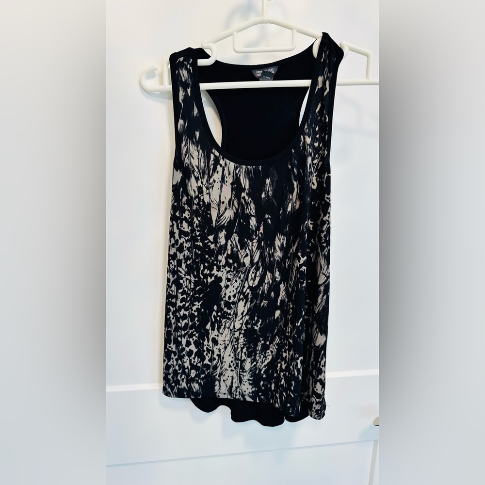 Kenneth Cole Reaction Black and Cream Tank Top